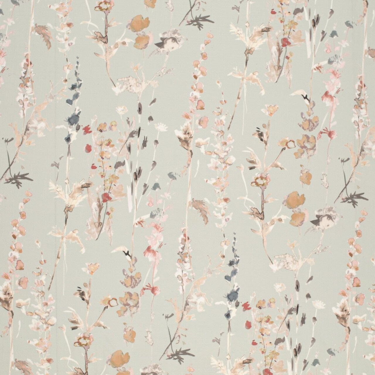 Aqua Teal Performance Grade Abstract Geometric Linen Look Print Upholstery Fabric by The Yard - SKU: Nova Rainwater